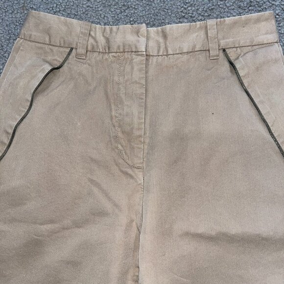 3.1 PHILLIP LIN Side Zippers High Rise Cropped Balloon Trousers  -Pecan - EUC -4 - Picture 2 of 14